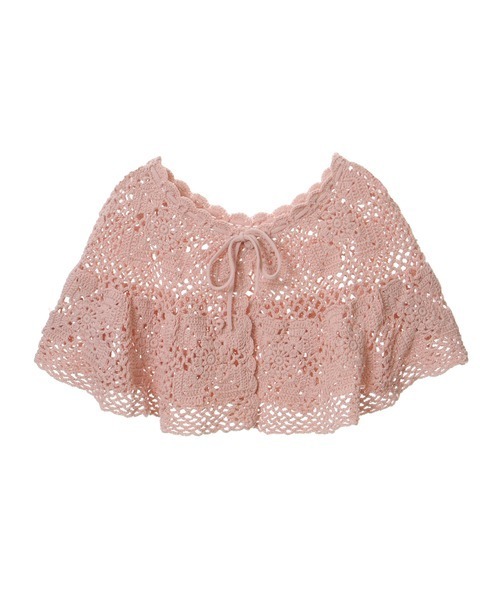 PINK HOUSEかぎ針編みケープ付き新品未使用タグ付き＆今日からおまけ付き♡ PINK HOUSE（ピンクハウス）の「かぎ針編みケープ付きニット