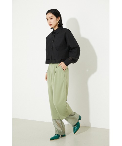 rienda（リエンダ）の「シアーヘムストレートパンツ（スラックス・レディース・ブラック/ベージュ/パープル/ライトグリーン・X-SMALL/SMALL/MEDIUM）」の17枚目の写真
