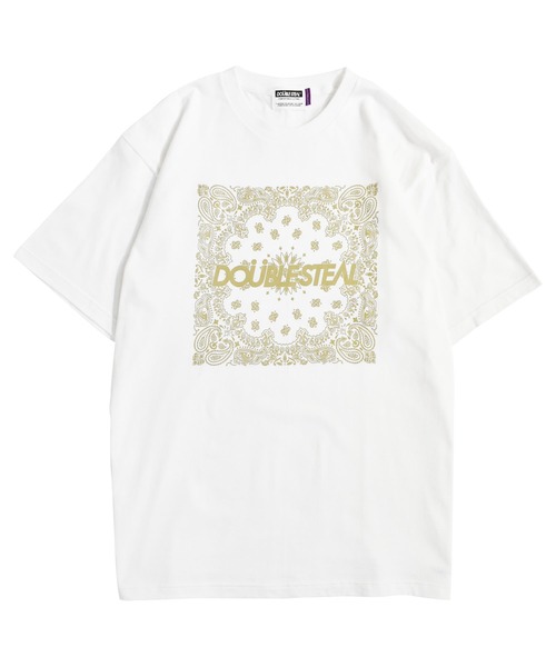 DOUBLE STEAL（ダブルスティール）の「BIG Paisley　Tシャツ（Tシャツ/カットソー・メンズ・ホワイト×ブルー/ブラック×ブルー/ホワイト×イエロー/ブラック×イエロー・LARGE/X-LARGE/MEDIUM）」の3枚目の写真