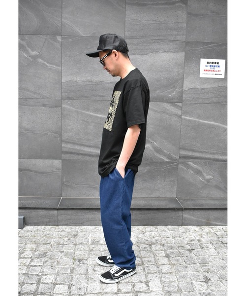 DOUBLE STEAL（ダブルスティール）の「BIG Paisley　Tシャツ（Tシャツ/カットソー・メンズ・ホワイト×ブルー/ブラック×ブルー/ホワイト×イエロー/ブラック×イエロー・LARGE/X-LARGE/MEDIUM）」の10枚目の写真