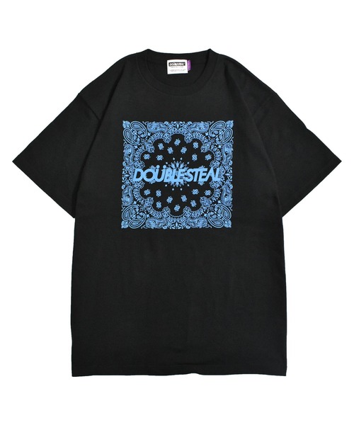 DOUBLE STEAL（ダブルスティール）の「BIG Paisley　Tシャツ（Tシャツ/カットソー・メンズ・ホワイト×ブルー/ブラック×ブルー/ホワイト×イエロー/ブラック×イエロー・LARGE/X-LARGE/MEDIUM）」の5枚目の写真