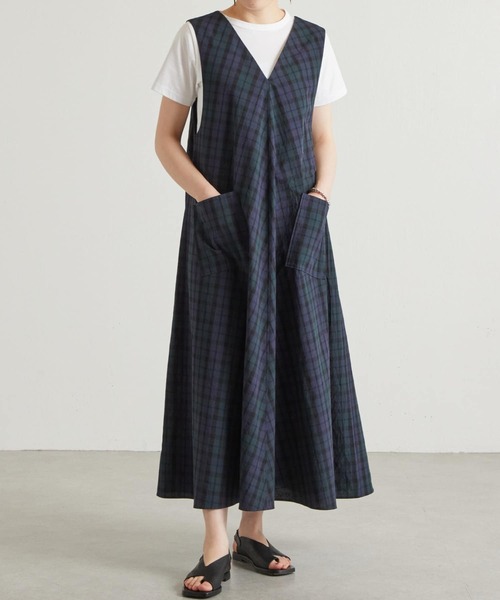 BEARDSLEY（ビアズリー）の「【低身長・高身長にも2サイズ展開】ジャンパースカート（ワンピース・レディース・ネイビー/グレー・1/0）」の22枚目の写真