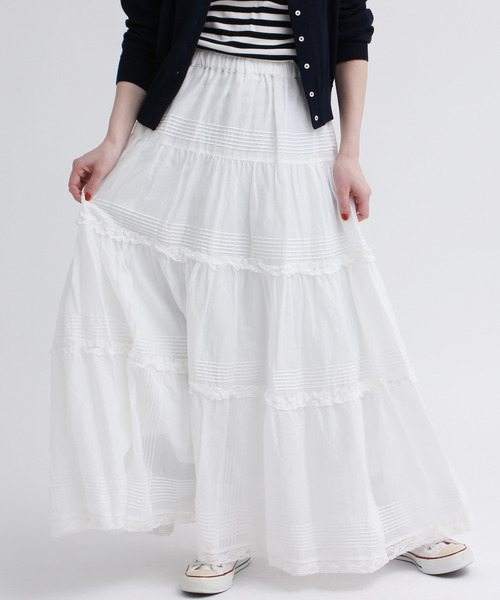 ドットアンドストライプスチャイルドウーマンピンタックティアード