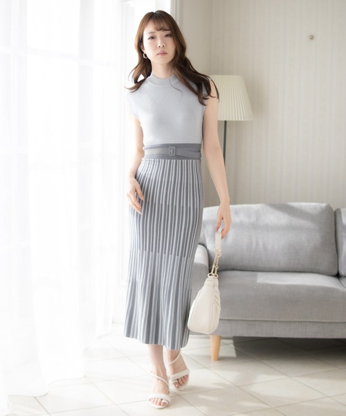 【限定1着】ハンドメイド　レディース　ノースリーブワンピース　リップル♬ レディース ワンピース 春 ワッフルノースリーブワンピース