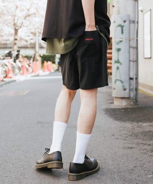 REMI RELIEF(レミレリーフ)の「REMI RELIEF×BRIEFING/レミレリーフ×ブリーフィング BRFイージーショーツ ハーフパンツ 半ズボン ワンポイント ロゴ コラボ(その他パンツ・メンズ・ブラック/ベージュ/カーキ/パープル・M/L/XL)」の8枚目の写真