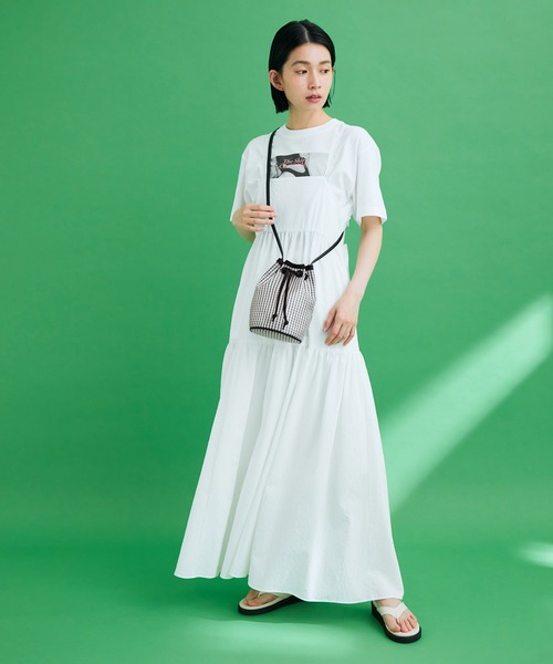 ADAM ET ROPE'(アダムエロペ)の「メッシュ巾着バッグ(ハンドバッグ・レディース・ダークブラウン/ブラック系その他・FREE)」の3枚目の写真