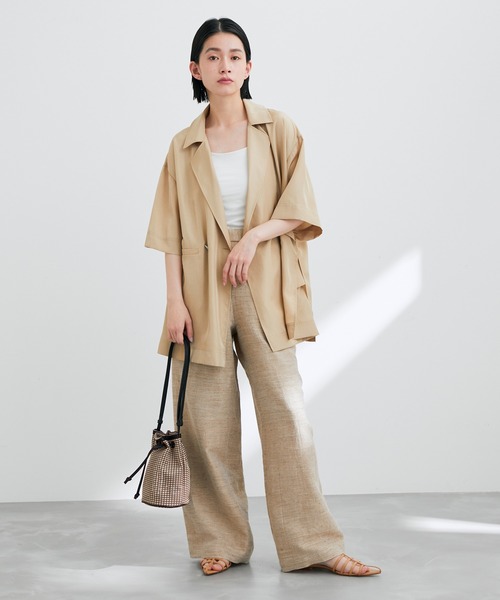 ADAM ET ROPE'(アダムエロペ)の「メッシュ巾着バッグ(ハンドバッグ・レディース・ダークブラウン/ブラック系その他・FREE)」の4枚目の写真