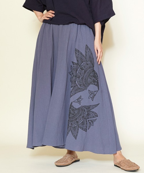 チャイハネ（チャイハネ）の「【チャイハネ】スキナドワイドパンツ（その他パンツ・レディース・ブラック/ベージュ/オレンジ/グレー/ブルー系その他/オレンジ系その他/ホワイト/グレー系その他/カーキ/ネイビー/マスタード・FREE）」の3枚目の写真