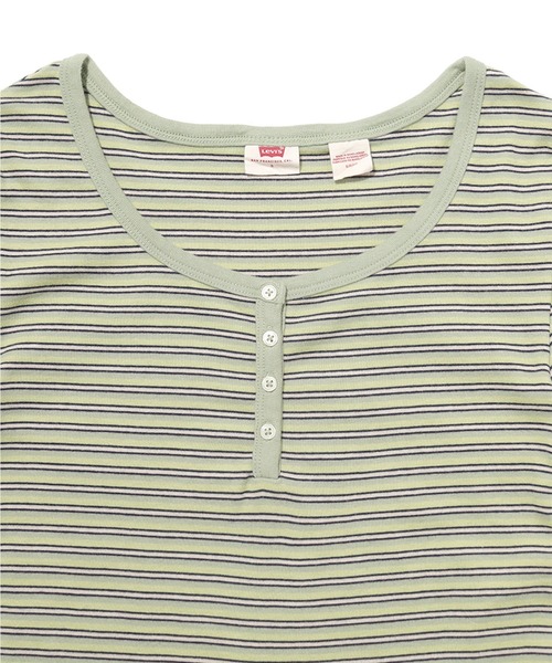 Levi's（リーバイス）の「ヘンリーネックカットソー CROCUS NILE（Tシャツ/カットソー・レディース・グリーン・S/M/XS）」の10枚目の写真