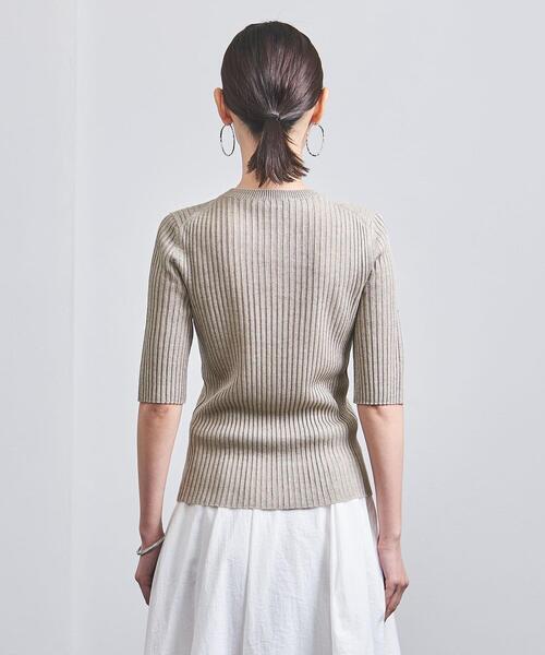 Gunn Johansson（グンヨハンソン）の「＜Gunn Johansson（グン ヨハンソン）＞LI ショートスリーブ ニット（ニット/セーター・レディース・ベージュ・FREE）」の4枚目の写真
