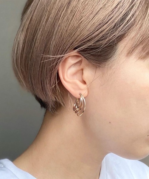 ISS(イズ)の「ISS イズ : ニッケルフリー マーメイドフープピアス(ピアス(両耳用)・レディース・ゴールド/ピンクゴールド/シルバー・FREE)」の7枚目の写真