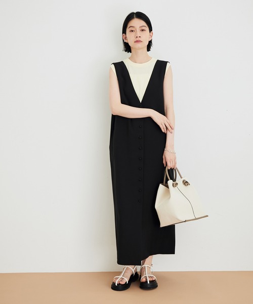 ADAM ET ROPE'(アダムエロペ)の「【一部直営店舗・WEB限定】ダブルシルエットバッグ(ハンドバッグ・レディース・ブラック/グレー系その他/キャメル・FREE)」の17枚目の写真