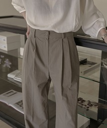 Double tuck cotton slacks mmw22s032【MUYMONA】【2022SS】