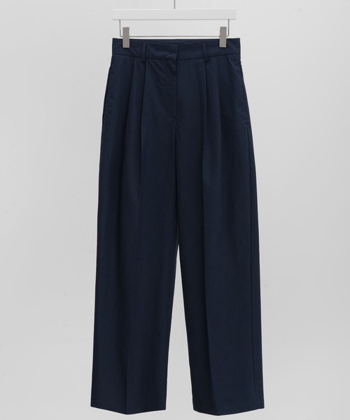MUYMONA(ムイモナ)の「Double tuck cotton slacks mmw22s032【MUYMONA】【2022SS】(スラックス・レディース・ホワイト/カーキ/ネイビー・M/S)」の14枚目の写真