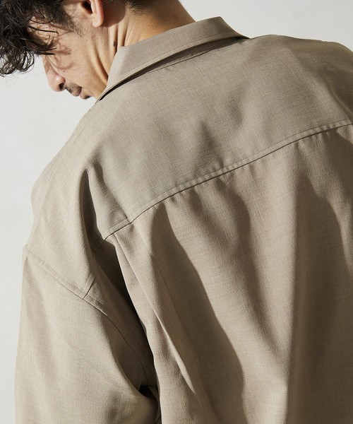 JOURNAL STANDARD relume(ジャーナルスタンダード レリューム)の「TEC LINEN CPO型半袖シャツ(シャツ/ブラウス・メンズ・ブラック/ベージュ/ネイビー・MEDIUM/LARGE)」の10枚目の写真