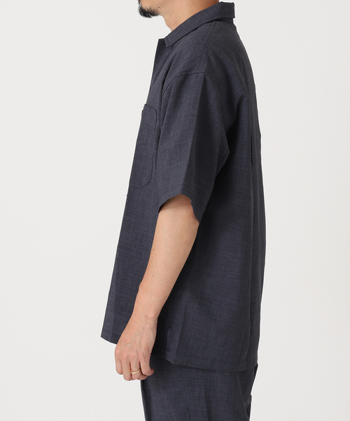 JOURNAL STANDARD relume(ジャーナルスタンダード レリューム)の「TEC LINEN CPO型半袖シャツ(シャツ/ブラウス・メンズ・ブラック/ベージュ/ネイビー・MEDIUM/LARGE)」の13枚目の写真