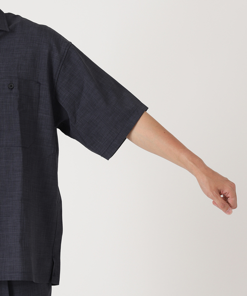 JOURNAL STANDARD relume(ジャーナルスタンダード レリューム)の「TEC LINEN CPO型半袖シャツ(シャツ/ブラウス・メンズ・ブラック/ベージュ/ネイビー・MEDIUM/LARGE)」の17枚目の写真