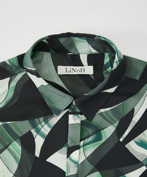 LiNoH（リノー）の「MARBLE PRINT S/S SHIRT（シャツ/ブラウス