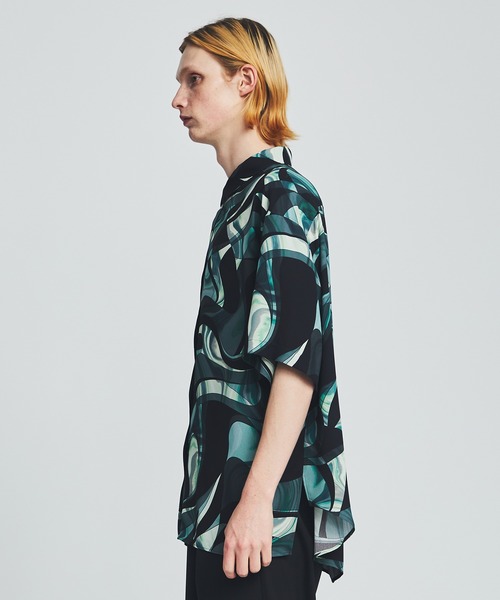 LiNoH（リノー）の「MARBLE PRINT S/S SHIRT（シャツ/ブラウス・メンズ・ブルー/グリーン・1/2）」の6枚目の写真