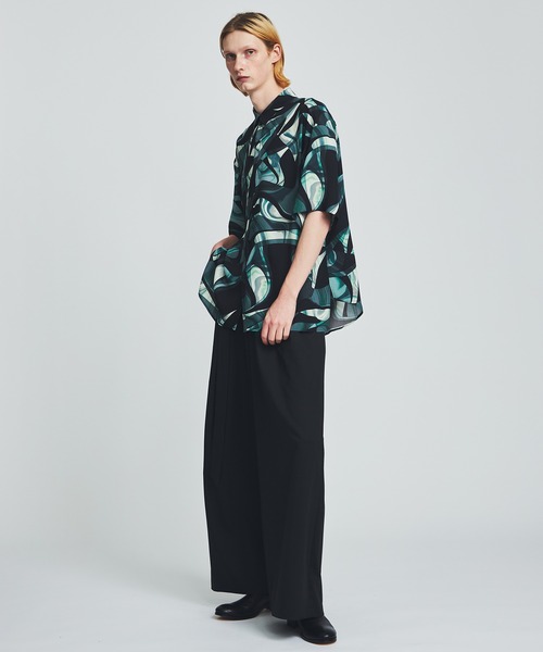 LiNoH リノー MARBLE PRINT S/S SHIRT サイズ 1 LiNoH（リノー）の「MARBLE PRINT S/S SHIRT（シャツ/ブラウス