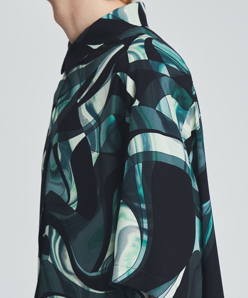 LiNoH（リノー）の「MARBLE PRINT S/S SHIRT（シャツ/ブラウス