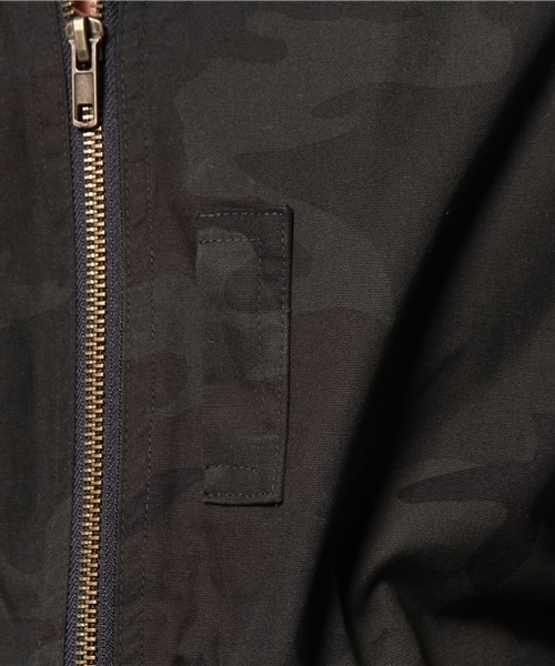 GIORDANO（ジョルダーノ）の「[GIORDANO]コットスリムMA-1ジャケット（ブルゾン・メンズ・ブラック/グリーン・MEDIUM/LARGE）」の6枚目の写真