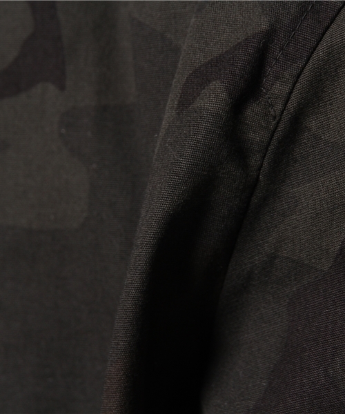 GIORDANO（ジョルダーノ）の「[GIORDANO]コットスリムMA-1ジャケット（ブルゾン・メンズ・ブラック/グリーン・MEDIUM/LARGE）」の8枚目の写真