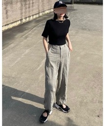 OWLLIDA apartment. | ベーシックカラーボートネックリブニットTシャツ(ニット/セーター)