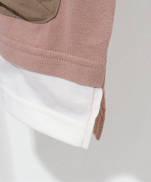 BREEZE by saori（ブリーズバイサオリ）の「WEB限定 異素材ビッグポケットTシャツ【BREEZE by saori】（Tシャツ/カットソー・キッズ・ブラック/ピンク/グリーン・90/100/110/120/130/140/150）」の14枚目の写真