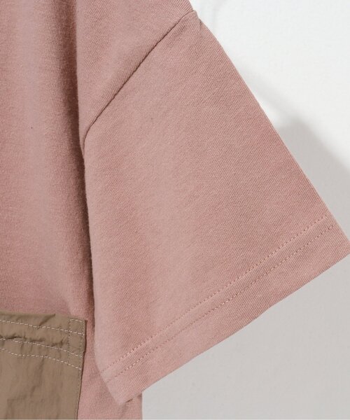 BREEZE by saori（ブリーズバイサオリ）の「WEB限定 異素材ビッグポケットTシャツ【BREEZE by saori】（Tシャツ/カットソー・キッズ・ブラック/ピンク/グリーン・90/100/110/120/130/140/150）」の6枚目の写真