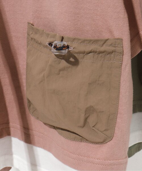 BREEZE by saori（ブリーズバイサオリ）の「WEB限定 異素材ビッグポケットTシャツ【BREEZE by saori】（Tシャツ/カットソー・キッズ・ブラック/ピンク/グリーン・90/100/110/120/130/140/150）」の5枚目の写真