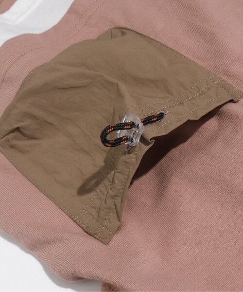 BREEZE by saori（ブリーズバイサオリ）の「WEB限定 異素材ビッグポケットTシャツ【BREEZE by saori】（Tシャツ/カットソー・キッズ・ブラック/ピンク/グリーン・90/100/110/120/130/140/150）」の4枚目の写真