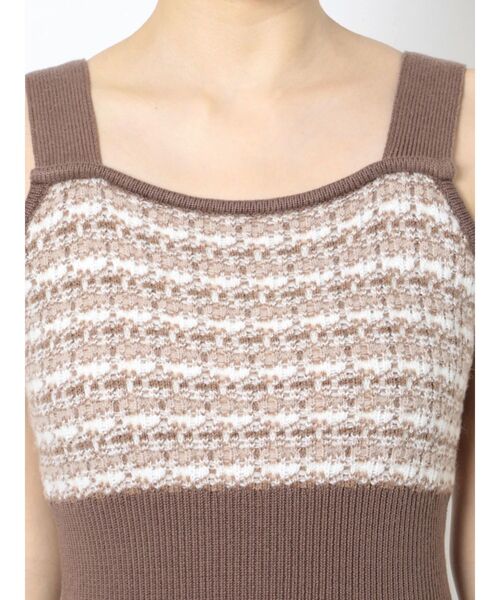 MERCURYDUO（マーキュリーデュオ）の「ニットツイードジャンスカ（ジャンパースカート・レディース・ベージュ/ブラック・FREE）」の19枚目の写真