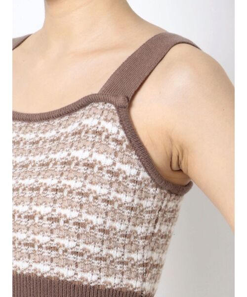 MERCURYDUO（マーキュリーデュオ）の「ニットツイードジャンスカ（ジャンパースカート・レディース・ベージュ/ブラック・FREE）」の20枚目の写真