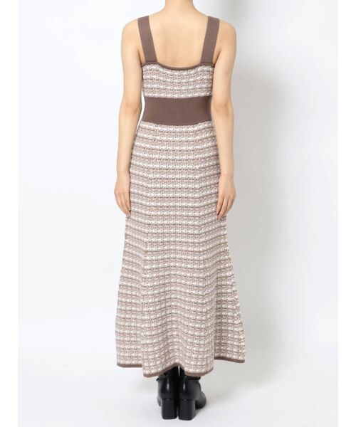 MERCURYDUO（マーキュリーデュオ）の「ニットツイードジャンスカ（ジャンパースカート・レディース・ベージュ/ブラック・FREE）」の7枚目の写真