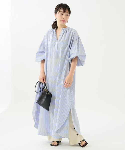 journal standard L'essage（ジャーナルスタンダードレサージュ）の「ボリュームギャザーワンピース（ワンピース・レディース・レッド/ブルー/ブラック・FREE）」の8枚目の写真