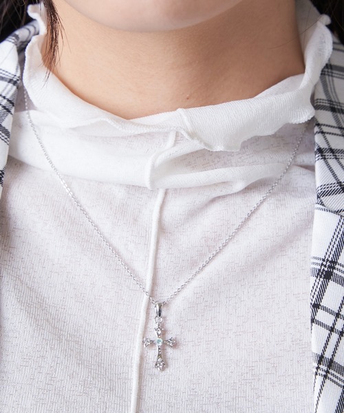 SPINNS（スピンズ）の「モチーフストーン チェーンネックレス（ネックレス・レディース・A/B/C/D/E/F/H/G/I・ONESIZE）」の2枚目の写真