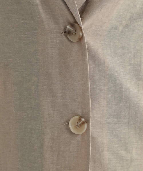 Andemiu（アンデミュウ）の「【シャツ感覚】シアージャケット122674（テーラードジャケット・レディース・チャコールグレー/ベージュ/ブラウン・FREE）」の7枚目の写真