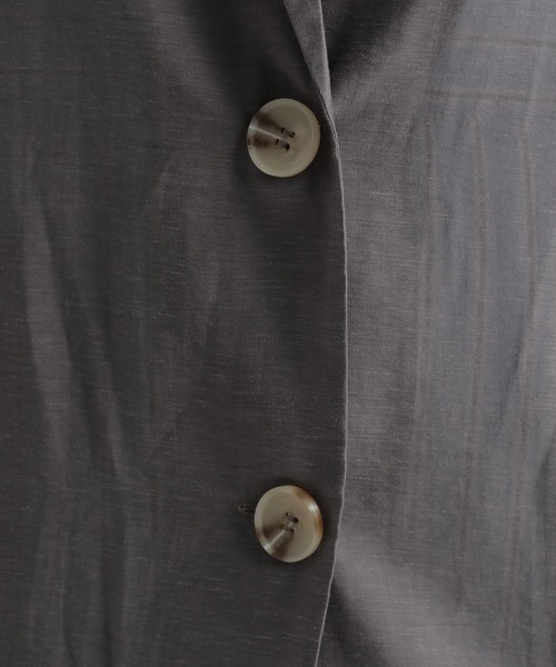 Andemiu（アンデミュウ）の「【シャツ感覚】シアージャケット122674（テーラードジャケット・レディース・チャコールグレー/ベージュ/ブラウン・FREE）」の14枚目の写真