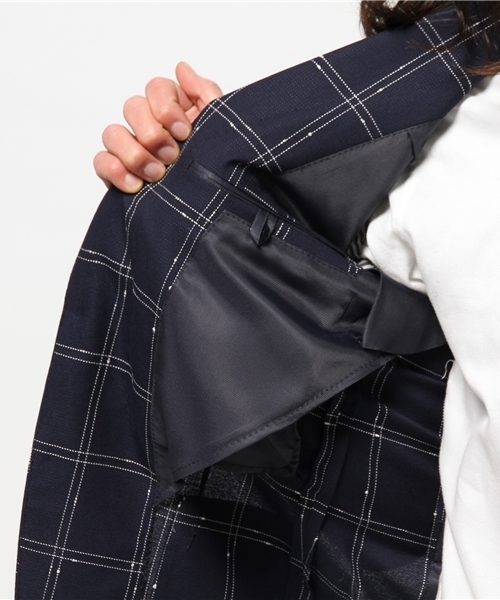 EDIFICE（エディフィス）の「◇ウインドーペン ロイヤルバスケットジャケット（テーラードジャケット・メンズ・ダークブルー・46/50/44/48/42）」の11枚目の写真