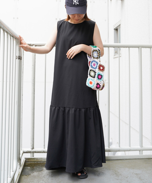 KAREN MILLEN マキシドレス ワンピース 無地 フレア クレープ KAREN MILLEN マキシドレス ワンピース 無地 フレア クレープ