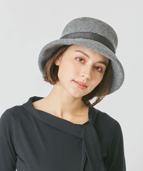 Chapeau d' O(シャポードオー)の「Chapeau d' O Twist Ribbon Basque Cloche(ハット・レディース・ベージュ/ブラック/グレー・M/57.5cm)」の20枚目の写真