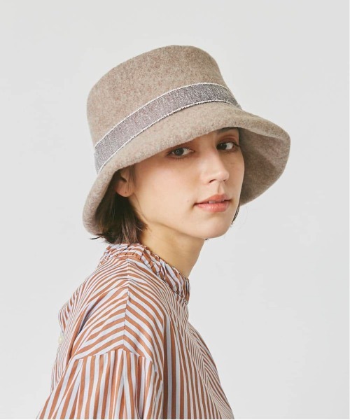 Chapeau d' O(シャポードオー)の「Chapeau d' O Twist Ribbon Basque Cloche(ハット・レディース・ベージュ/ブラック/グレー・M/57.5cm)」の9枚目の写真