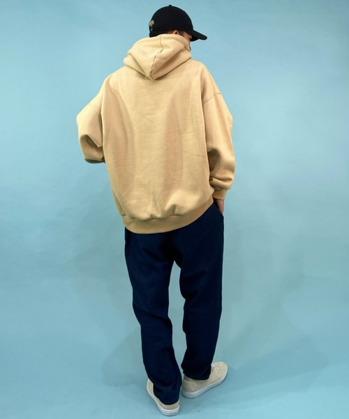 RVCA（ルーカ）の「【ZOZOTOWN限定】RVCA/ルーカ オーバーサイズ パーカー/ワンポイント ブランドロゴ/ドロップショルダー フーディ BC042-043（パーカー・メンズ・ベージュ/ブラック/グリーン・M/L/XL/S）」の13枚目の写真