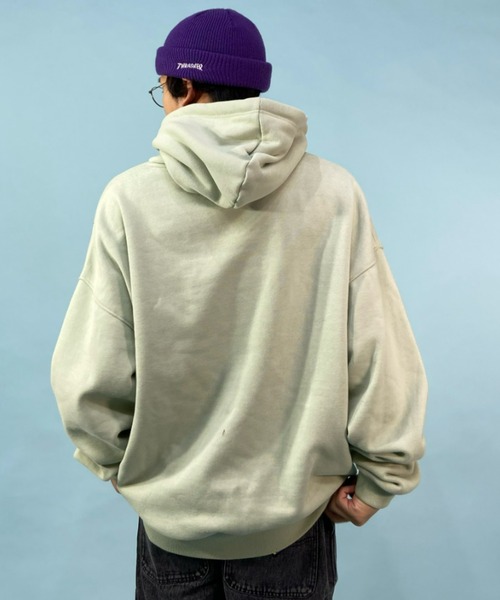RVCA（ルーカ）の「【ZOZOTOWN限定】RVCA/ルーカ オーバーサイズ パーカー/ワンポイント ブランドロゴ/ドロップショルダー フーディ BC042-043（パーカー・メンズ・ベージュ/ブラック/グリーン・M/L/XL/S）」の14枚目の写真