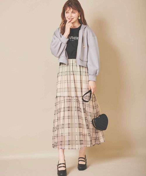 31 Sons de mode（トランテアン　ソン　ドゥ　モード）の「パフスリーブパーカー（パーカー・レディース・ベージュ/ネイビー/サックスブルー・36）」の18枚目の写真