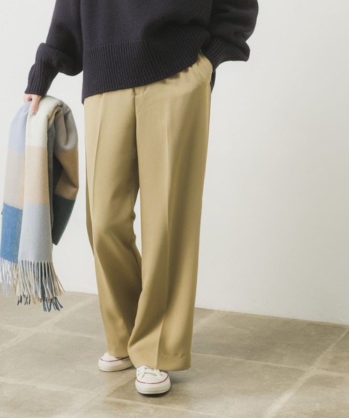 URBAN RESEARCH（アーバンリサーチ）の「ハイウエストツイルカラーパンツ（その他パンツ・レディース・ベージュ/ブルー/ブラウン・36/38）」の3枚目の写真