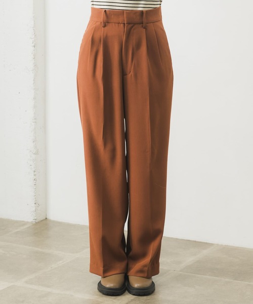 URBAN RESEARCH（アーバンリサーチ）の「ハイウエストツイルカラーパンツ（その他パンツ・レディース・ベージュ/ブルー/ブラウン・36/38）」の15枚目の写真