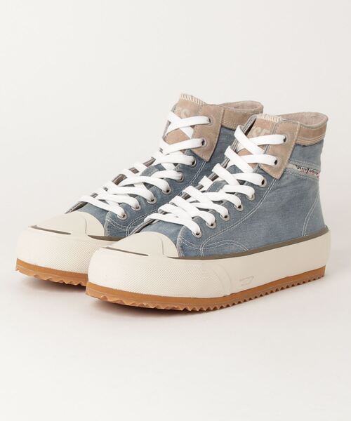 DIESEL（ディーゼル）の「メンズ デニム スウェード ミッドカット スニーカー（スニーカー・メンズ・グレー/ライトインディゴブルー/インディゴブルー/ブラック/ブルー・40/42/43/44/41）」の5枚目の写真