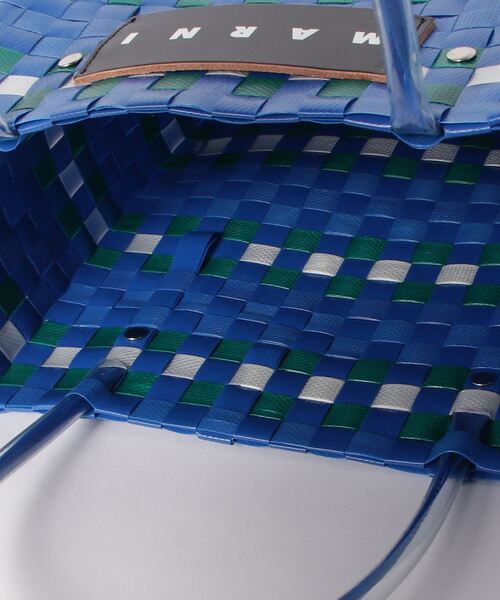 MARNI MARKET(マルニマーケット)の「ピクニックバッグ ミニ(かごバッグ・レディース・ブルー系・FREE)」の5枚目の写真